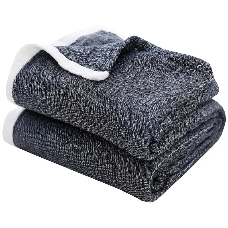 Breathable 4-Layer Cotton Muslin Blanket — Lightweight & Soft for All Seasons