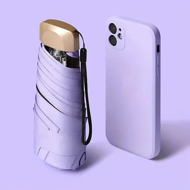 Compact UV-Protective Pocket Umbrella