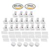 A set of 20 locks and 5 keys for an invisible magnetic cabinet lock system.