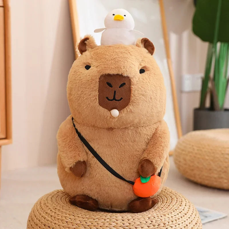 Cute Turtle Backpack Capybara Plush Toy Set
