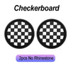 Checkerboard pattern coasters in black and white squares
