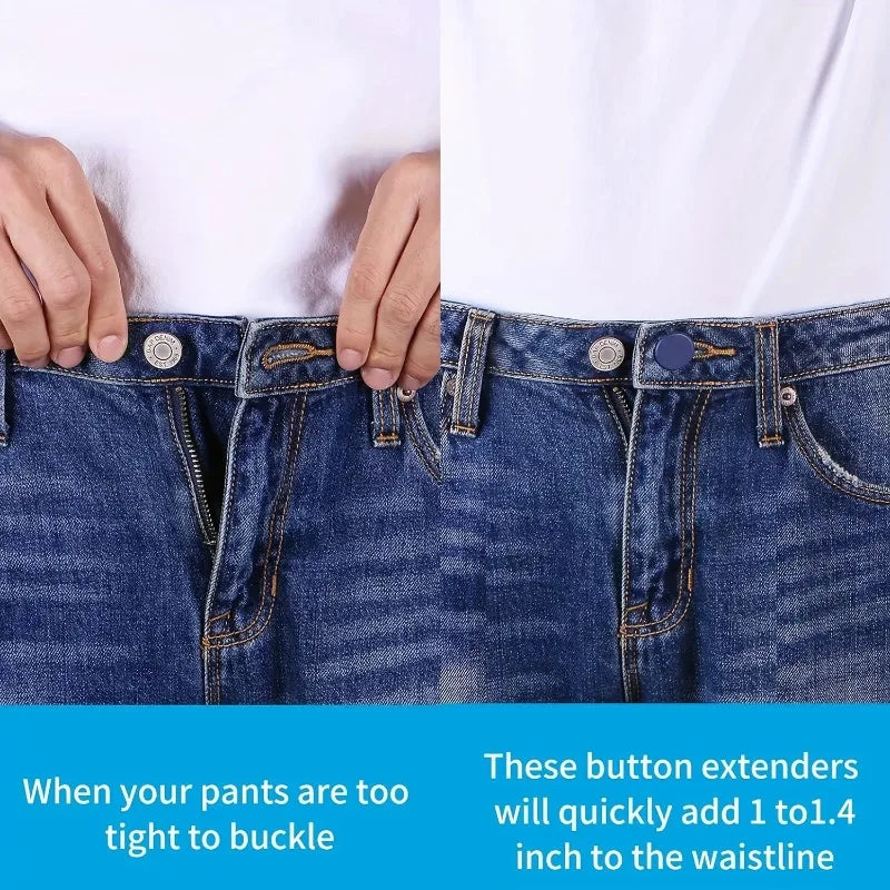 No-Sew Jeans Waist Extender Buttons (4-Pack)