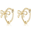 Sterling Silver Bow Hoop Earrings