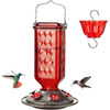 Hanging Glass Hummingbird Feeder with Ant Moat