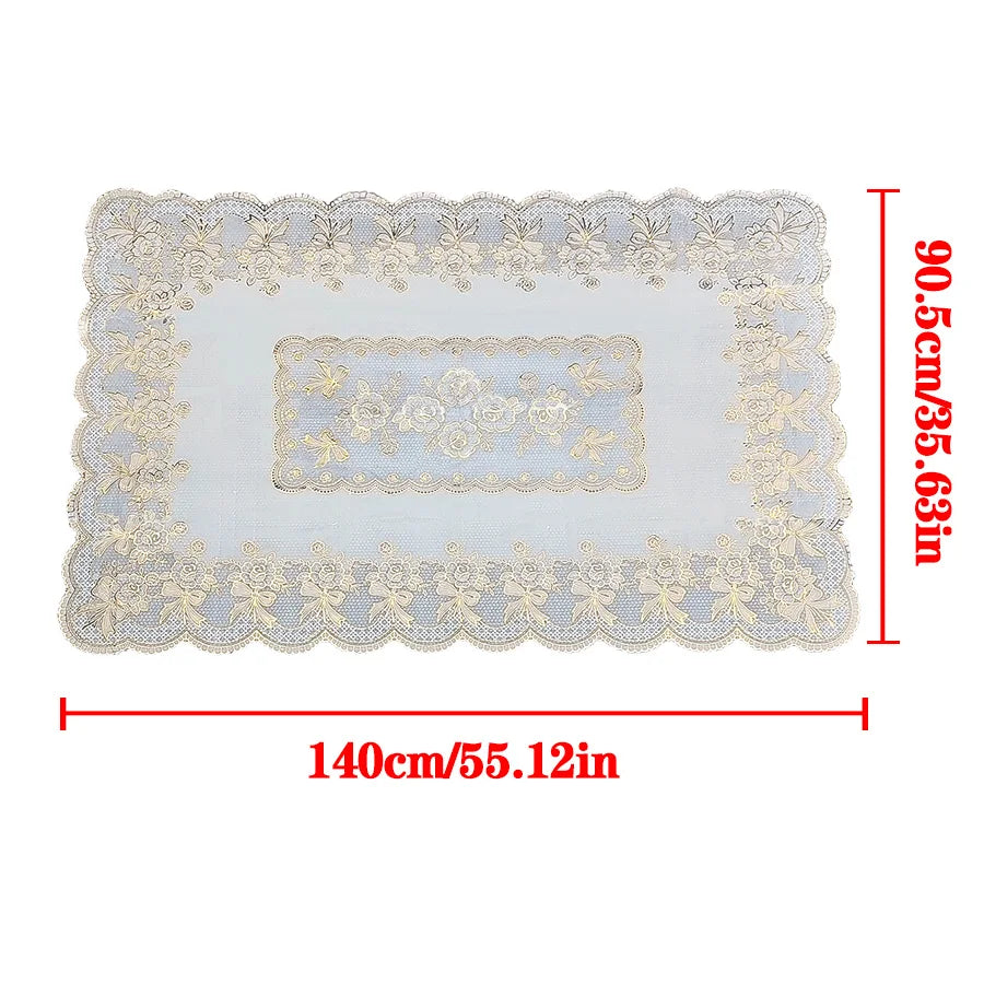 European-Style Waterproof Lace Tablecloth