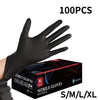 Heavy-Duty Black Nitrile Disposable Gloves (Latex-Free)