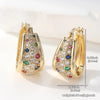 Multicolor Cubic Zirconia Hoop Earrings