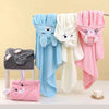 Soft Hooded Baby Towel Robe with Cartoon Animal Design