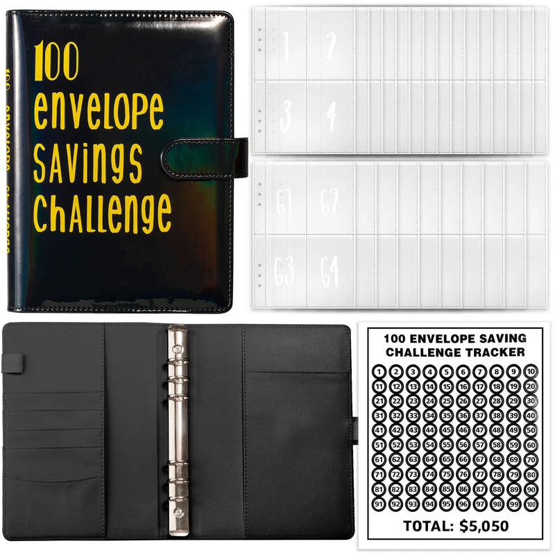 A5 Money Savings Challenge Binder with Cash Envelopes