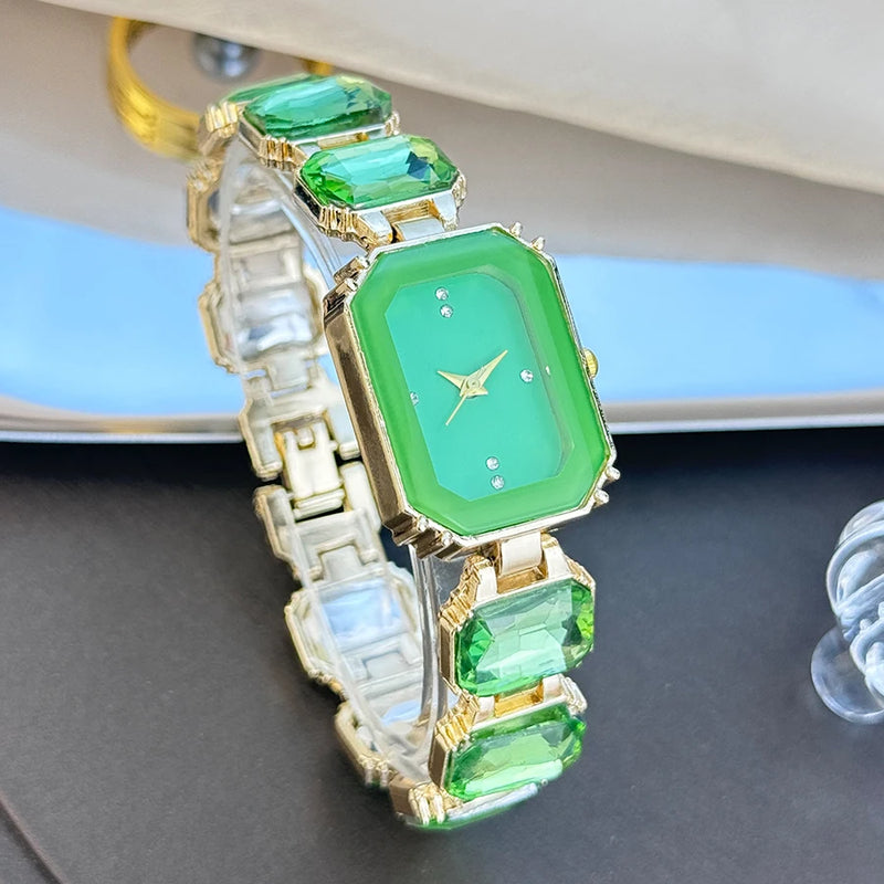 Rhinestone Chain Rectangular Watch
