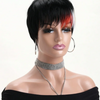 26 Zoll Kinky Straight Menschliches Haar Perücke