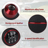 Universal Aluminum Alloy Shift Knob with Leather Grip