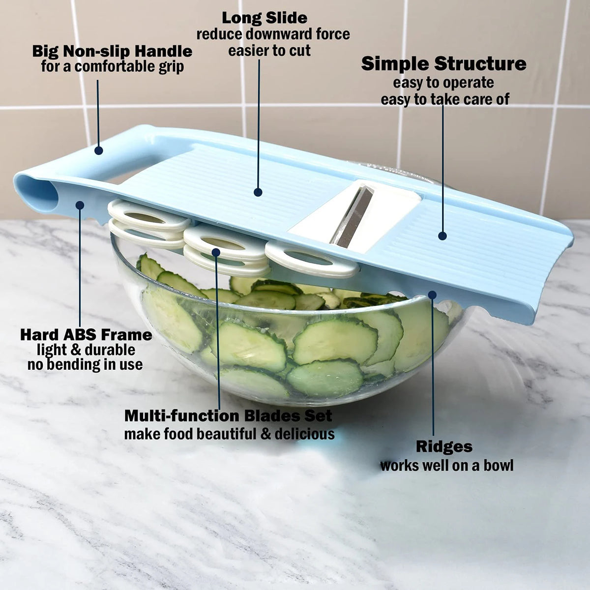 5-in-1 Multi-Blade Vegetable Slicer and Grater