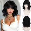 Short Wavy Bob Wig with Bangs