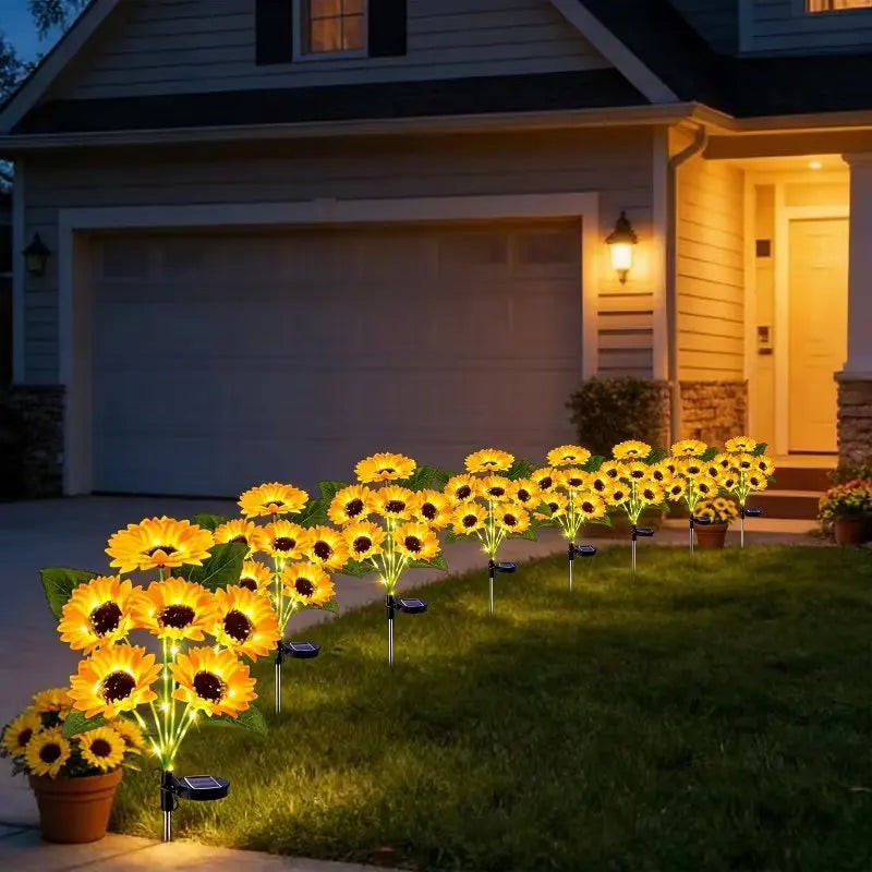 Solar Sonnenblumen Gartenlichter