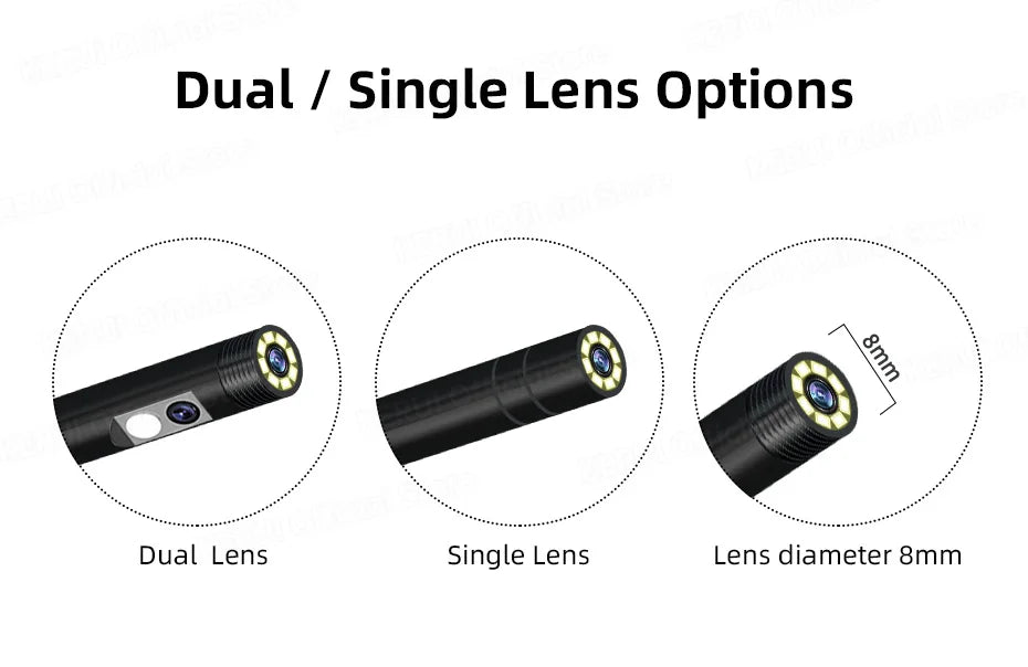 Professional 1080P Dual-Lens Endoscope Inspection Camera with 4.3" LCD Screen