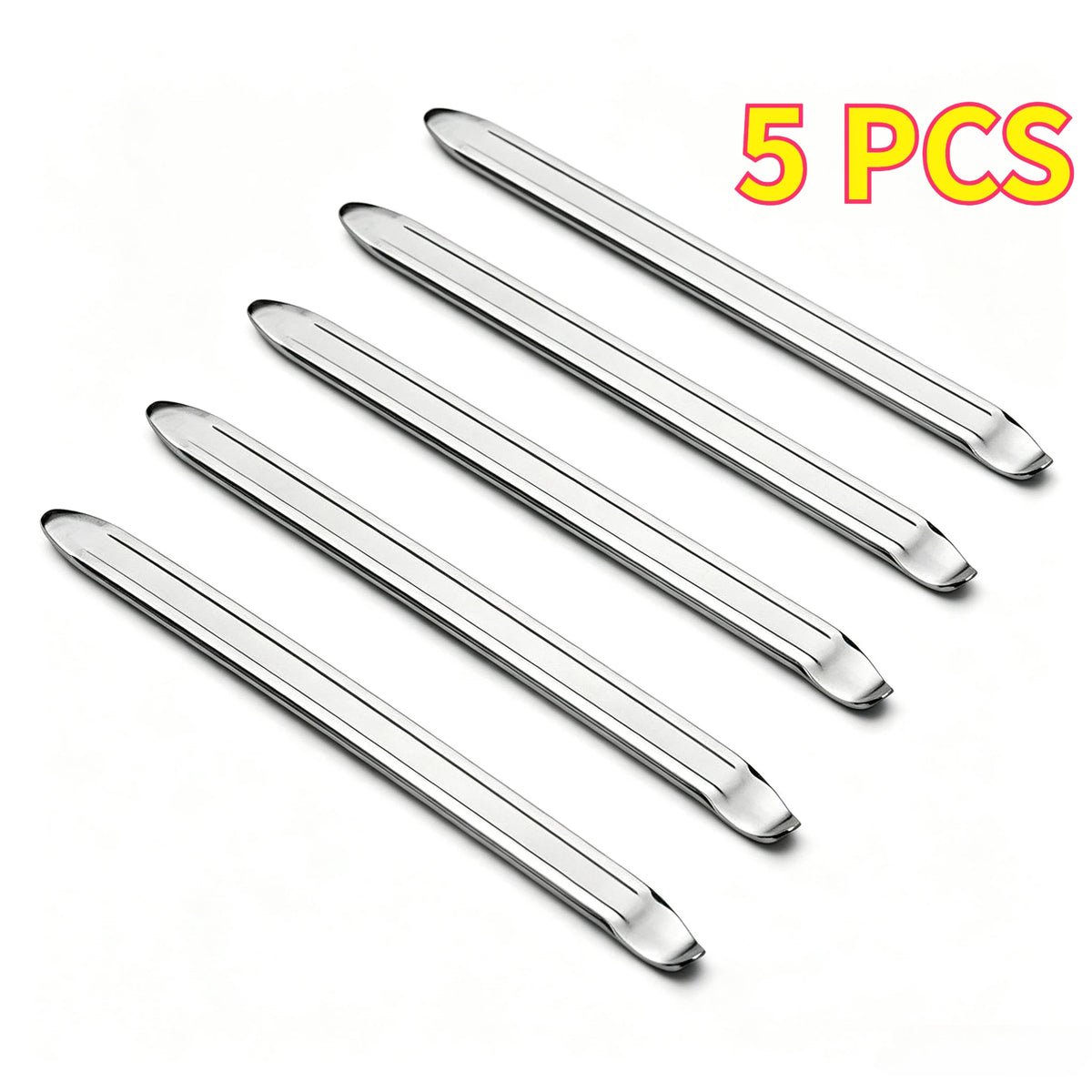 Five heavy-duty tire irons with a dual-end design shown against a white background.