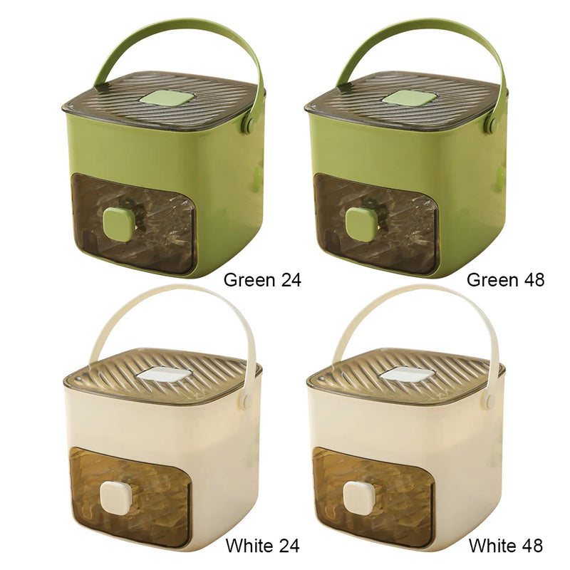 Compact Countertop Ice Cube Maker with Handle