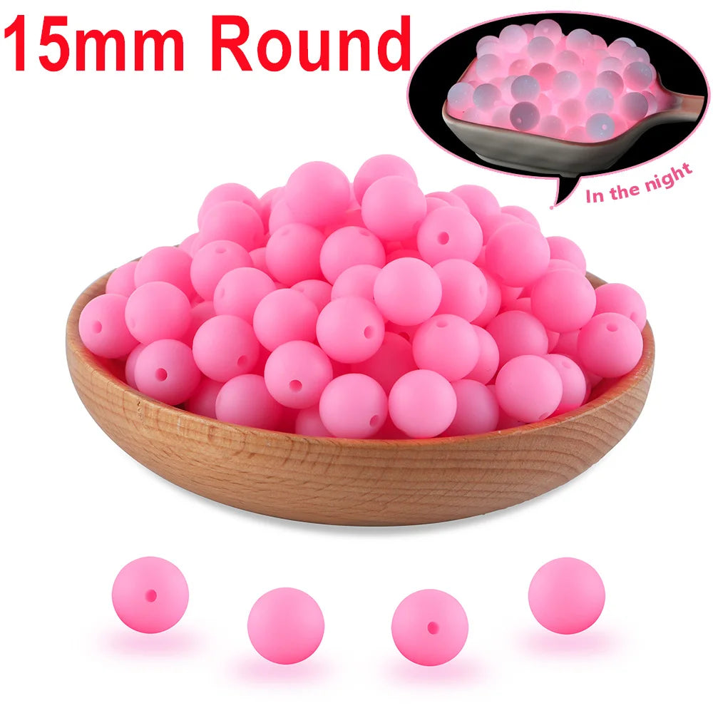 Glow-in-the-Dark Silicone Beads for Jewelry Making