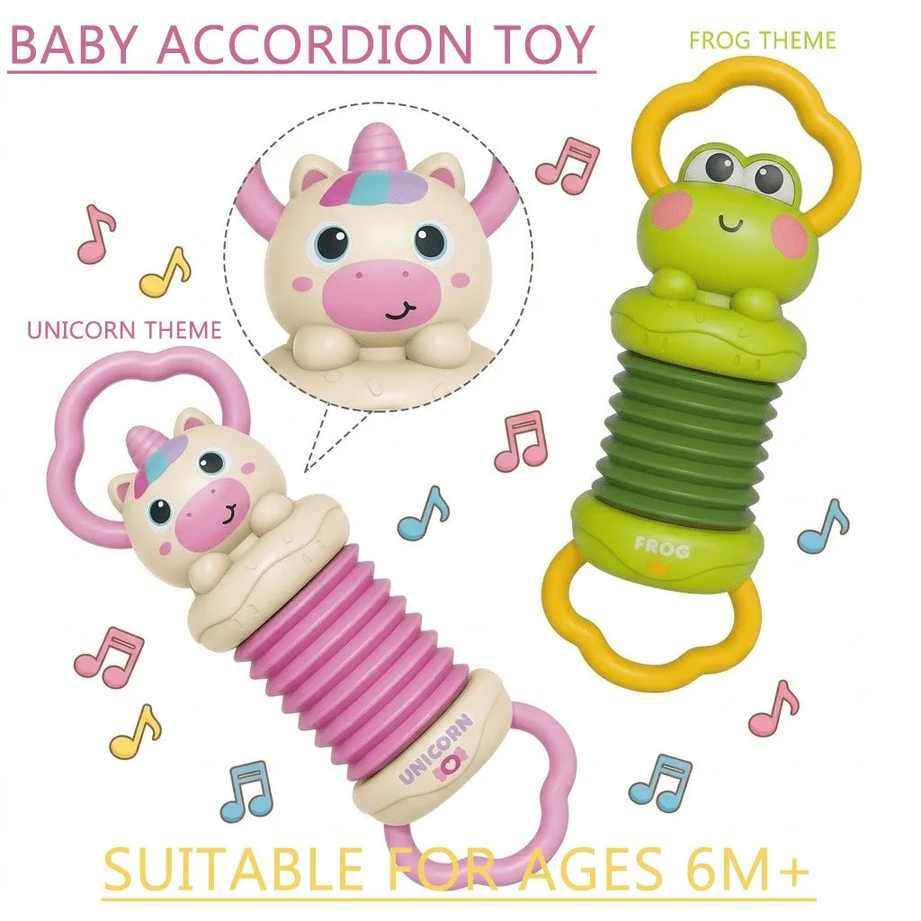Kids Cartoon Frog Unicorn Accordion – Early Learning Musical Toy