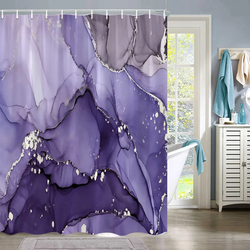 Luxury Marble Abstract Fluid Pattern Shower Curtain