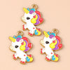 Enamel Rainbow Horse Charms for DIY Jewelry Making