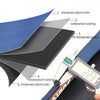 Cross-section diagram showing layers of a heavy-duty waterproof tool bag including oxford cloth and PE coated plates