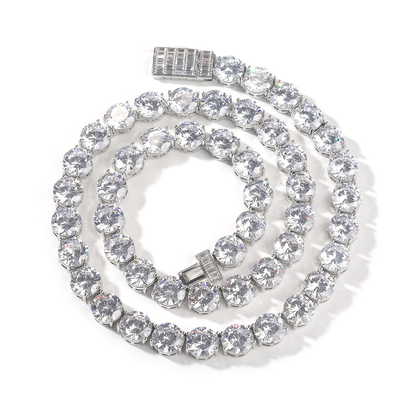 10mm Icy Cubic Zirconia Tennis Necklace