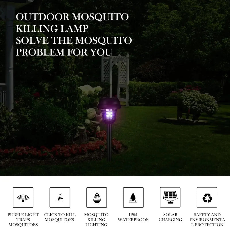Solar-Powered Bug Zapper & Mosquito Repellent Lamp
