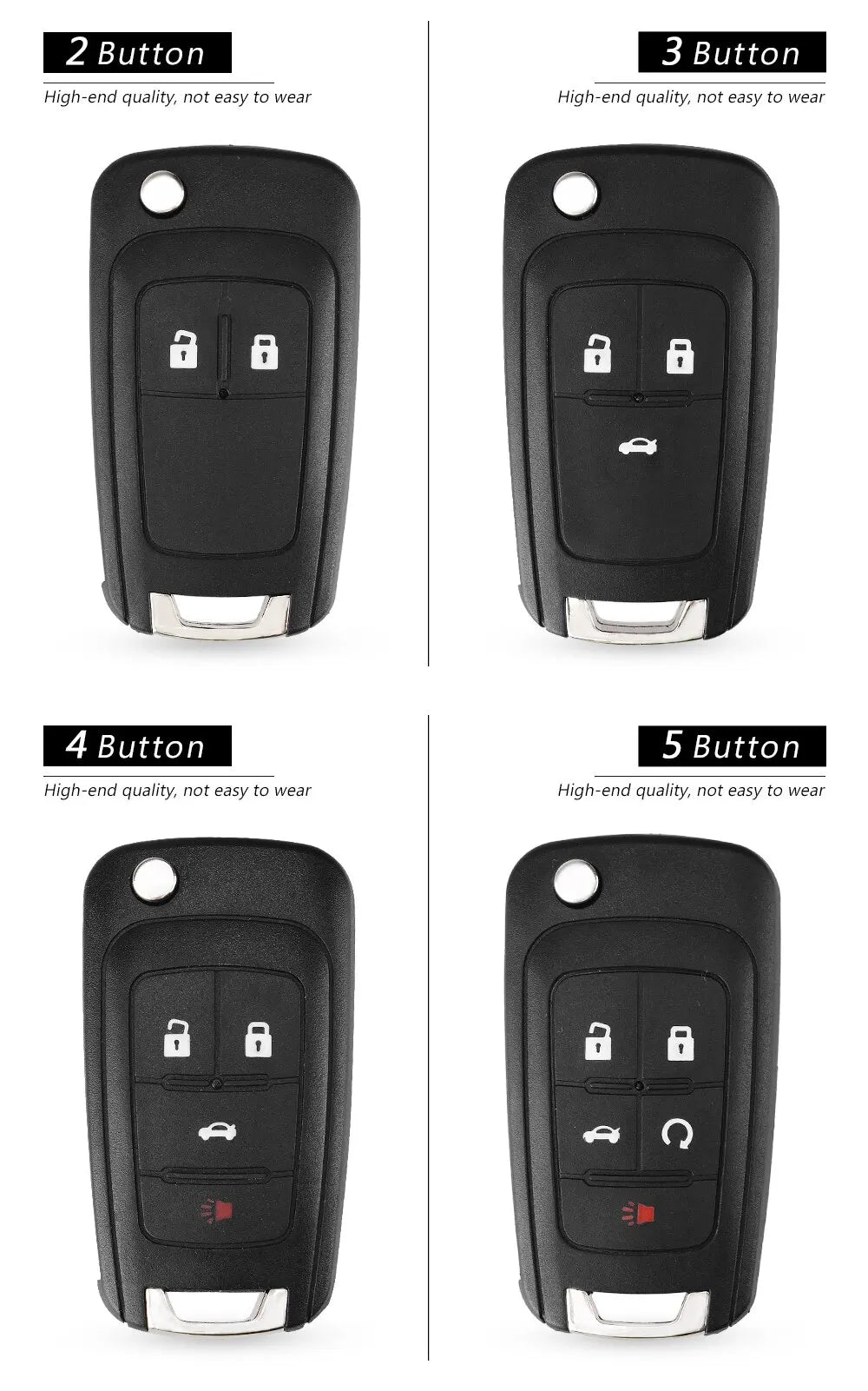 Flip-Style Replacement Key Shell for Select Chevrolet Models