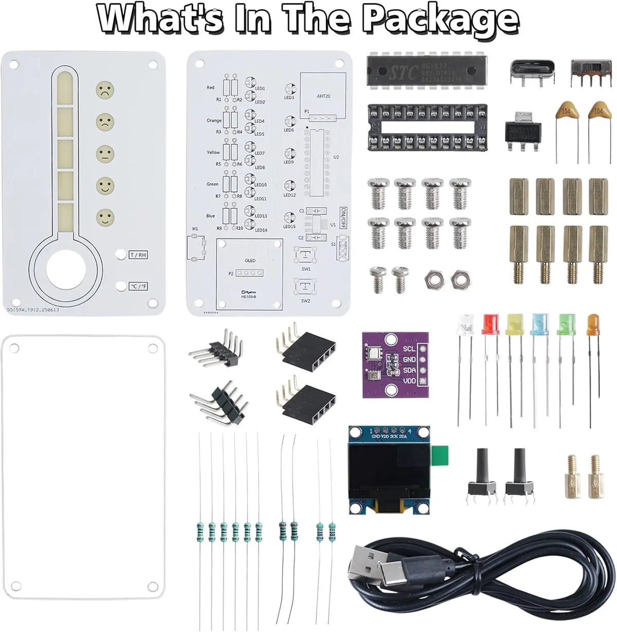 DIY Temperature and Humidity Meter Soldering Kit with LED Display