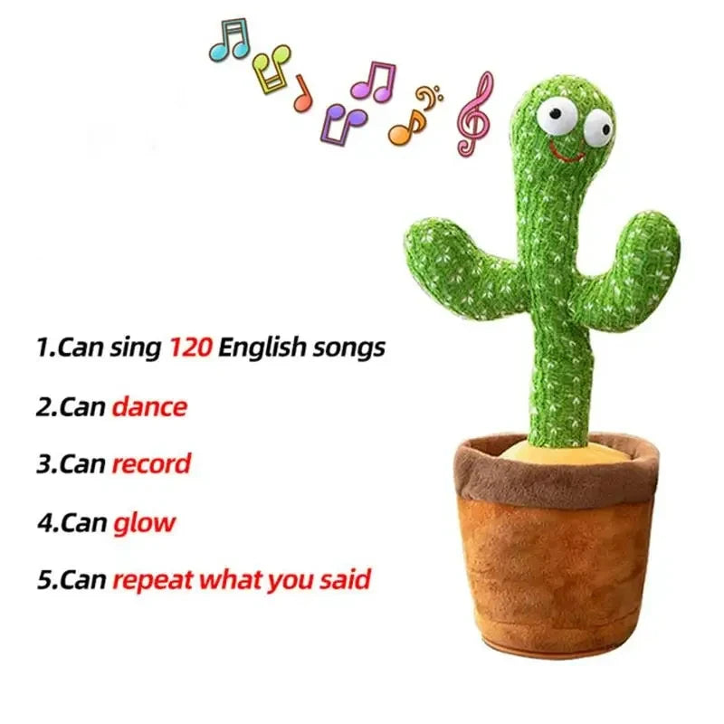 Interactive Dancing Cactus Toy with Music and Recording