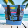 Insulated Mesh Beach Tote with Cooler Compartment