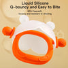 Bunny-Shaped Silicone Teether with Full-Hand Grip for Babies