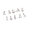 Boucles d'oreilles plates à tige en acier inoxydable délicates