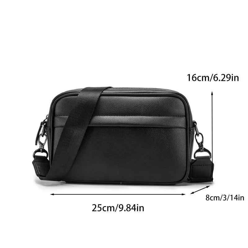 Classic PU Leather Men's Crossbody Messenger Bag