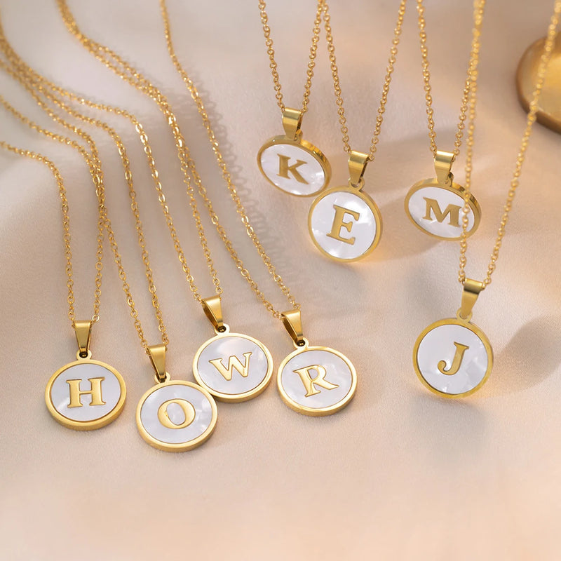 Gold-Plated Initial Pendant Necklace