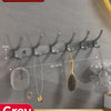 No-Drill Wall-Mounted Coat Rack with 6 Hooks