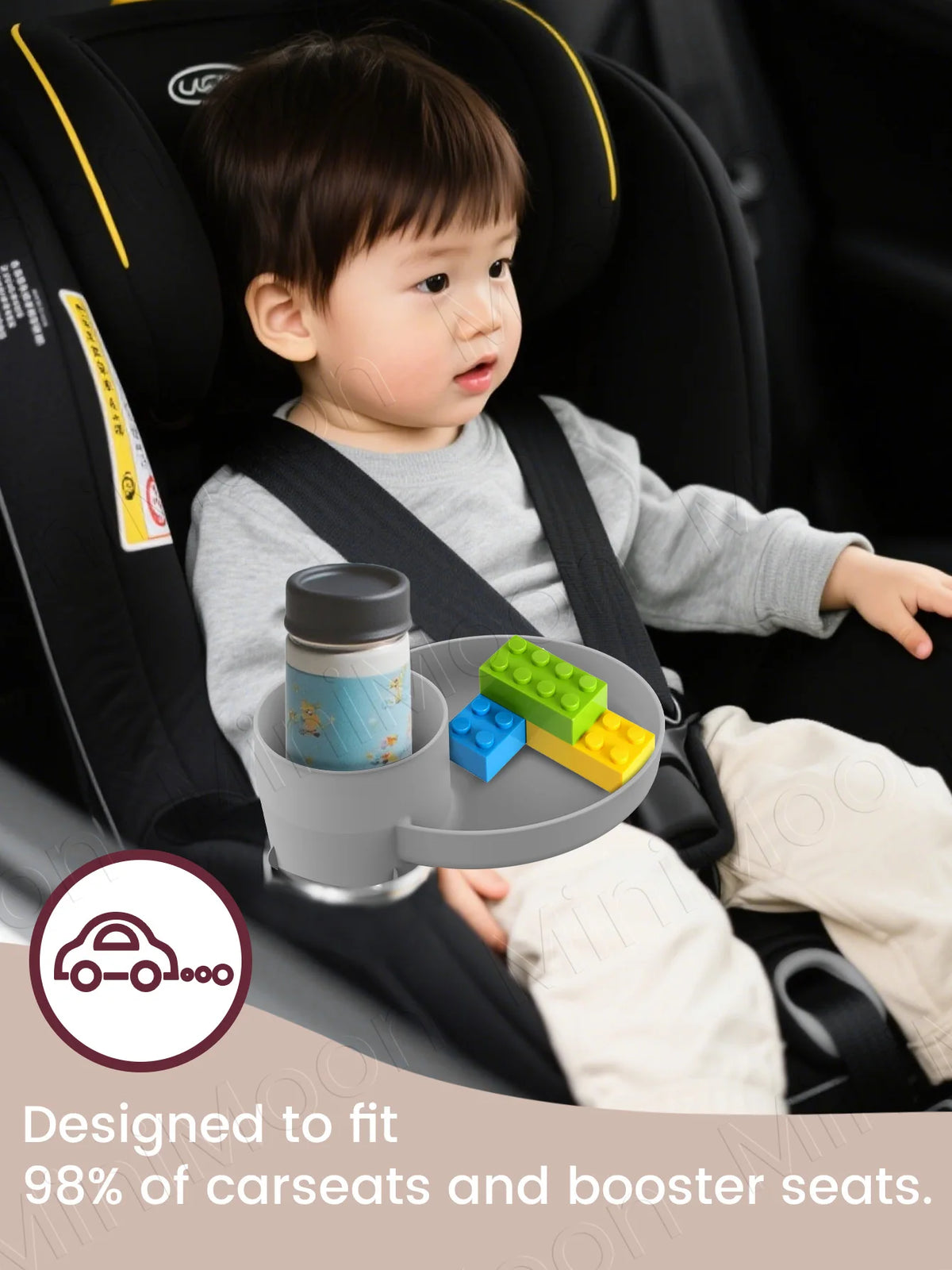 3-in-1 Expandable Travel Tray with 360° Cup Holder