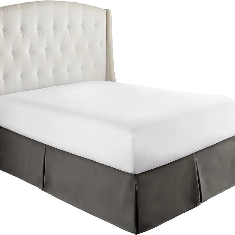 Elegant Pleated Bed Skirt - 14 Inch Drop, Wrinkle & Fade Resistant