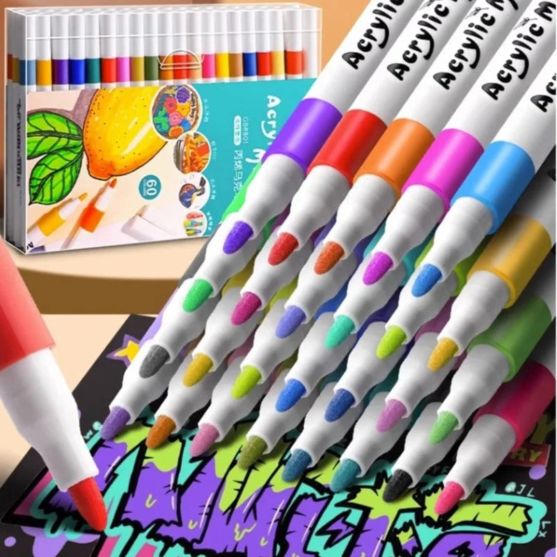 80-Color Acrylic Paint Marker Set