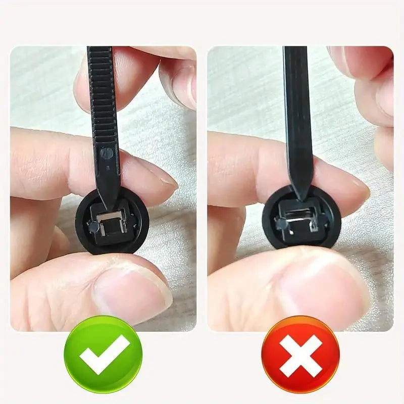 Self-Locking Nylon Cable Tie Buckles for Auto Panels