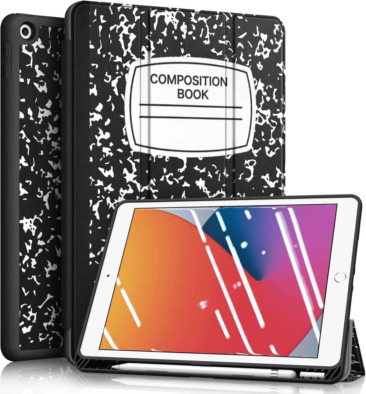 Premium Multi-Angle Stand Case for iPad with Pencil Holder