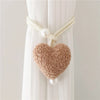Plush Heart-Shaped Curtain Tiebacks with Beaded Accents