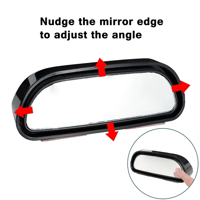 Adjustable Wide-Angle Convex Side Mirrors for Blind Spot Safety