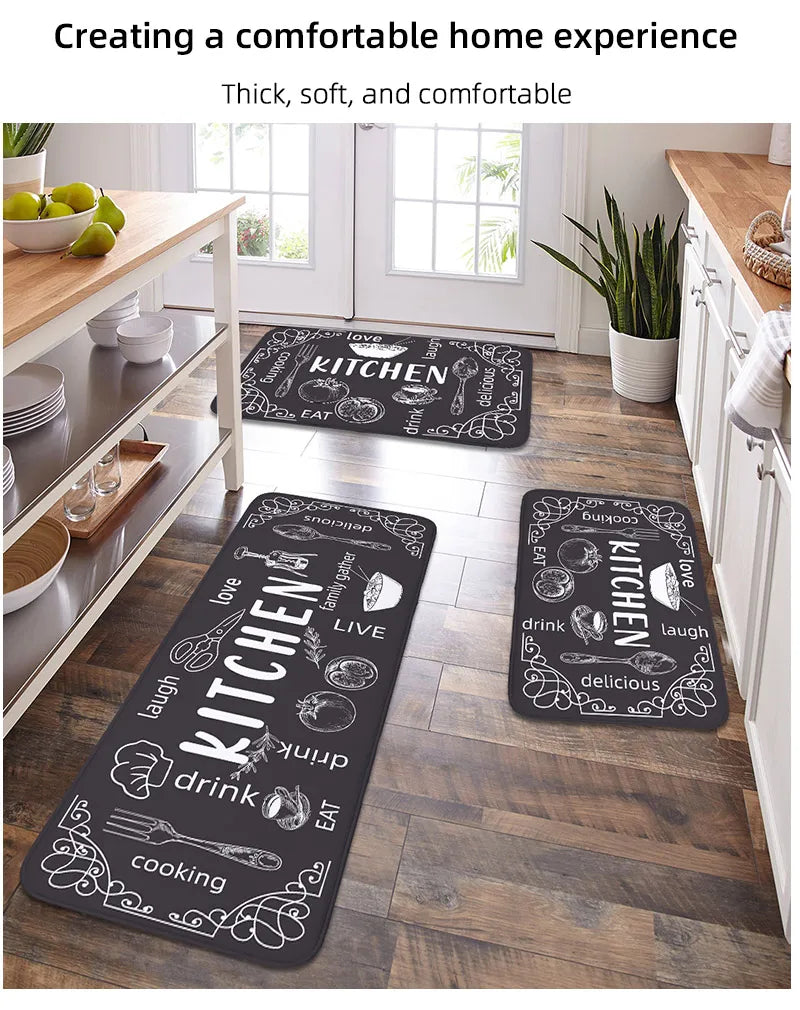 Non-Slip Absorbent Kitchen and Bathroom Floor Mat