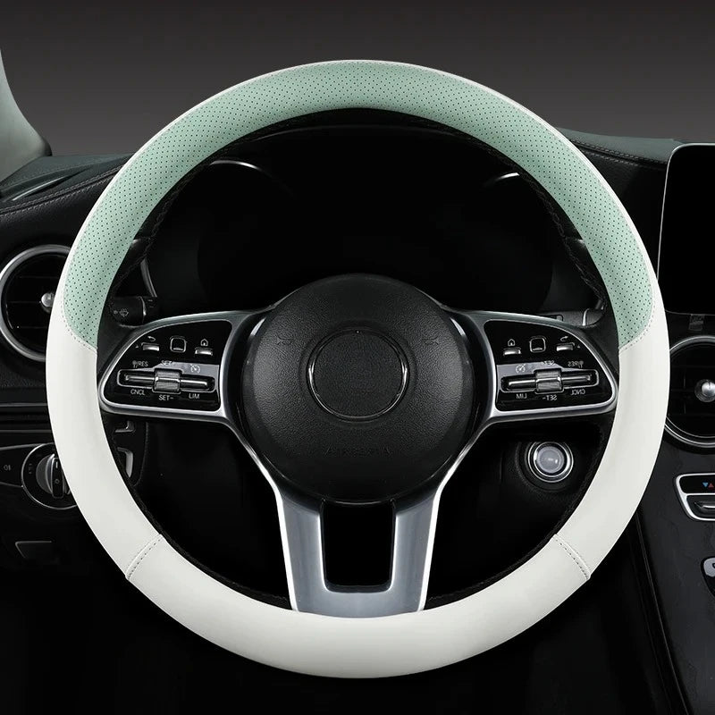 Perforated Nappa Leather Steering Wheel Cover