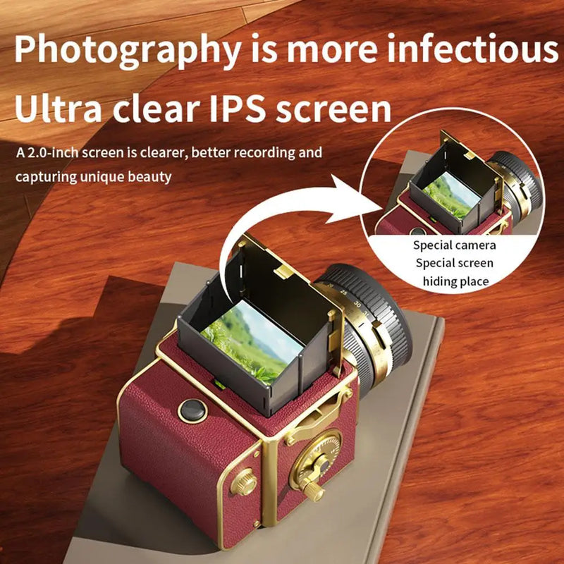 Retro-Inspired Digital Camera with 16x Digital Zoom