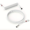 Coiled USB-C Keyboard Cable with Detachable Aviator Connector