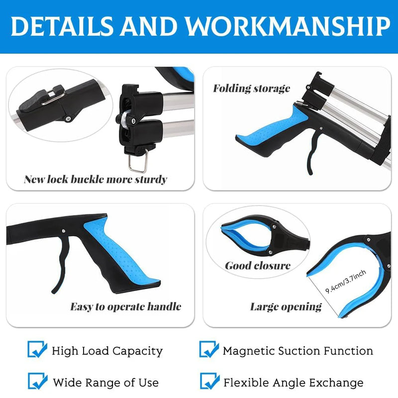Extra-Long Reacher Grabber Tool with Magnets